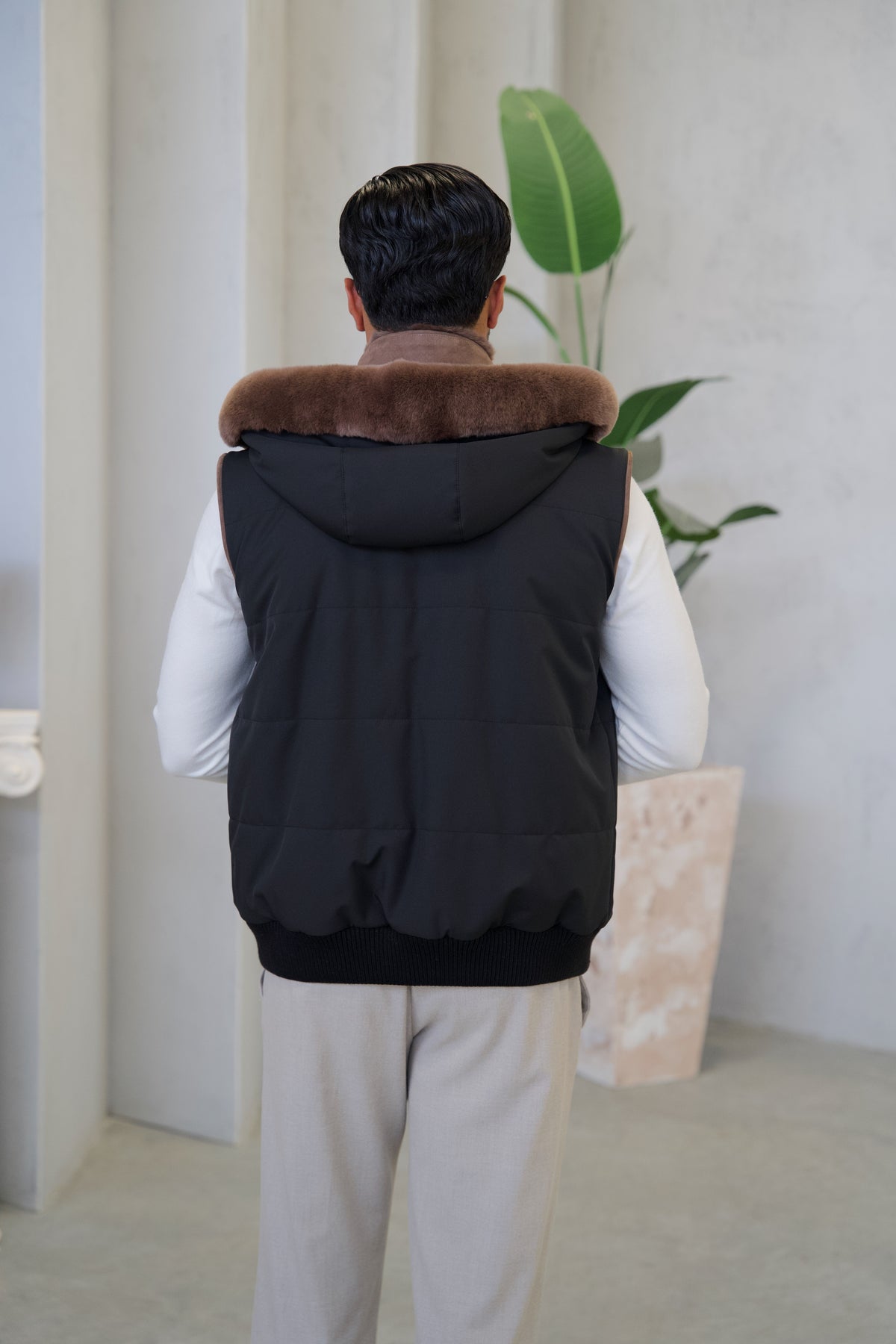 Men's Waterproof Vest with Removable Hood