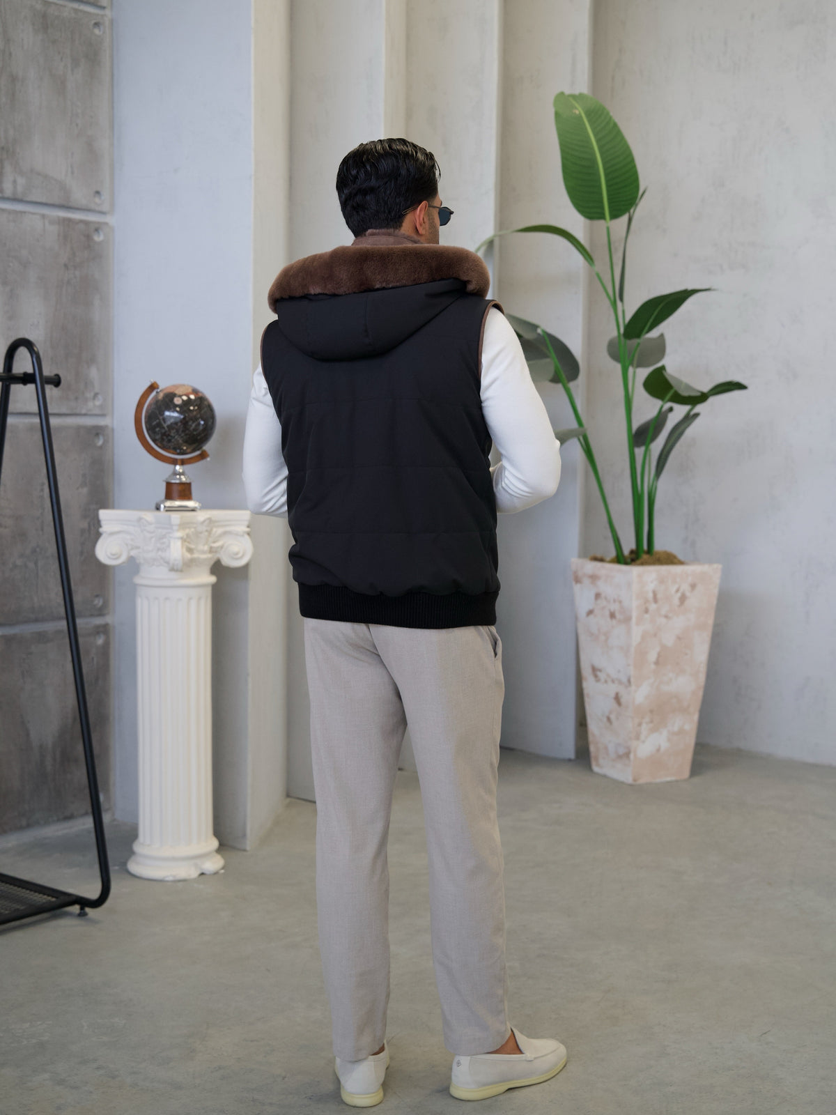 Men's Waterproof Vest with Removable Hood