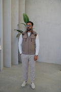 Stylish Men's Vest, Waterproof Fabric and Knitted Inner Lining
