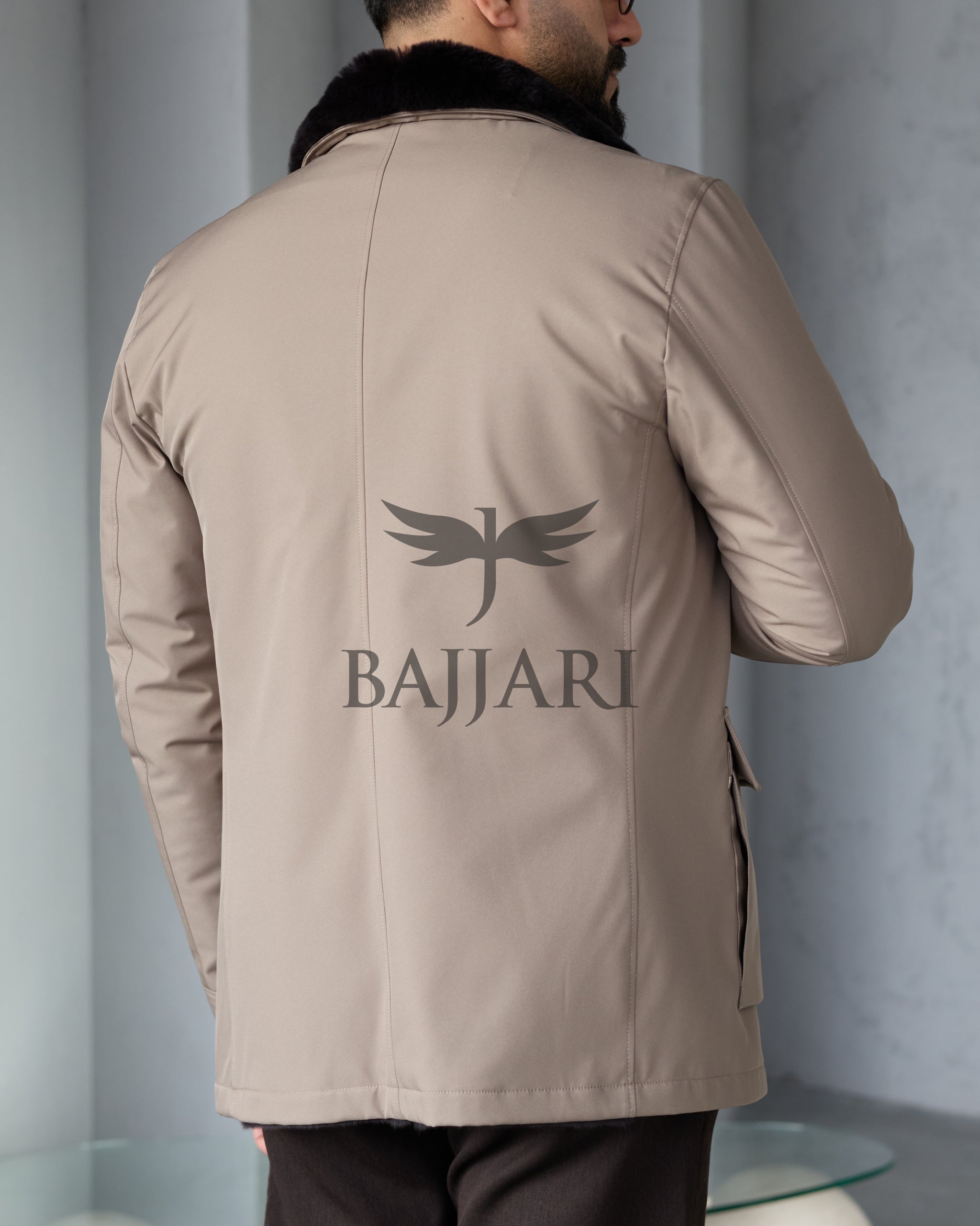 Stylish Jacket with Waterproof Fabric and Real Rex Rabbit Fur Lining
