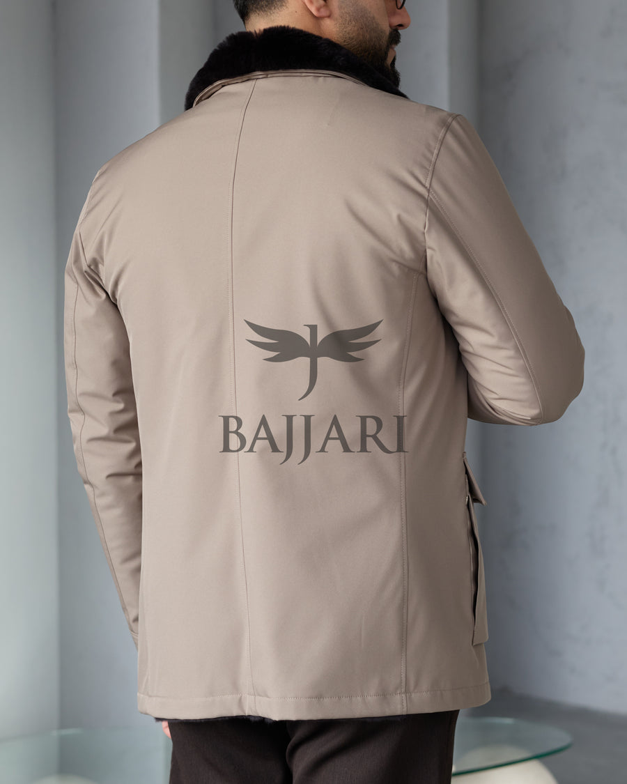 Stylish Jacket with Waterproof Fabric and Real Rex Rabbit Fur Lining