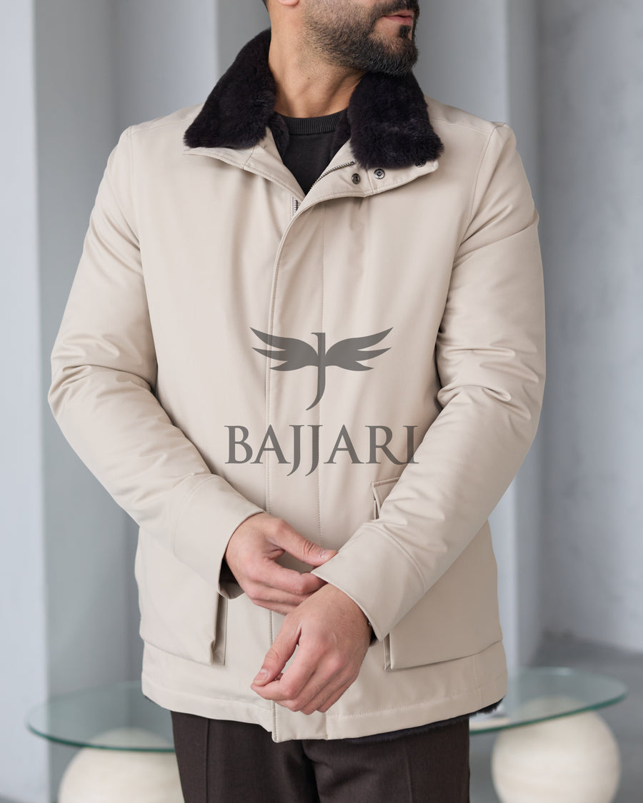 Stylish Jacket with Waterproof Fabric and Real Rex Rabbit Fur Lining