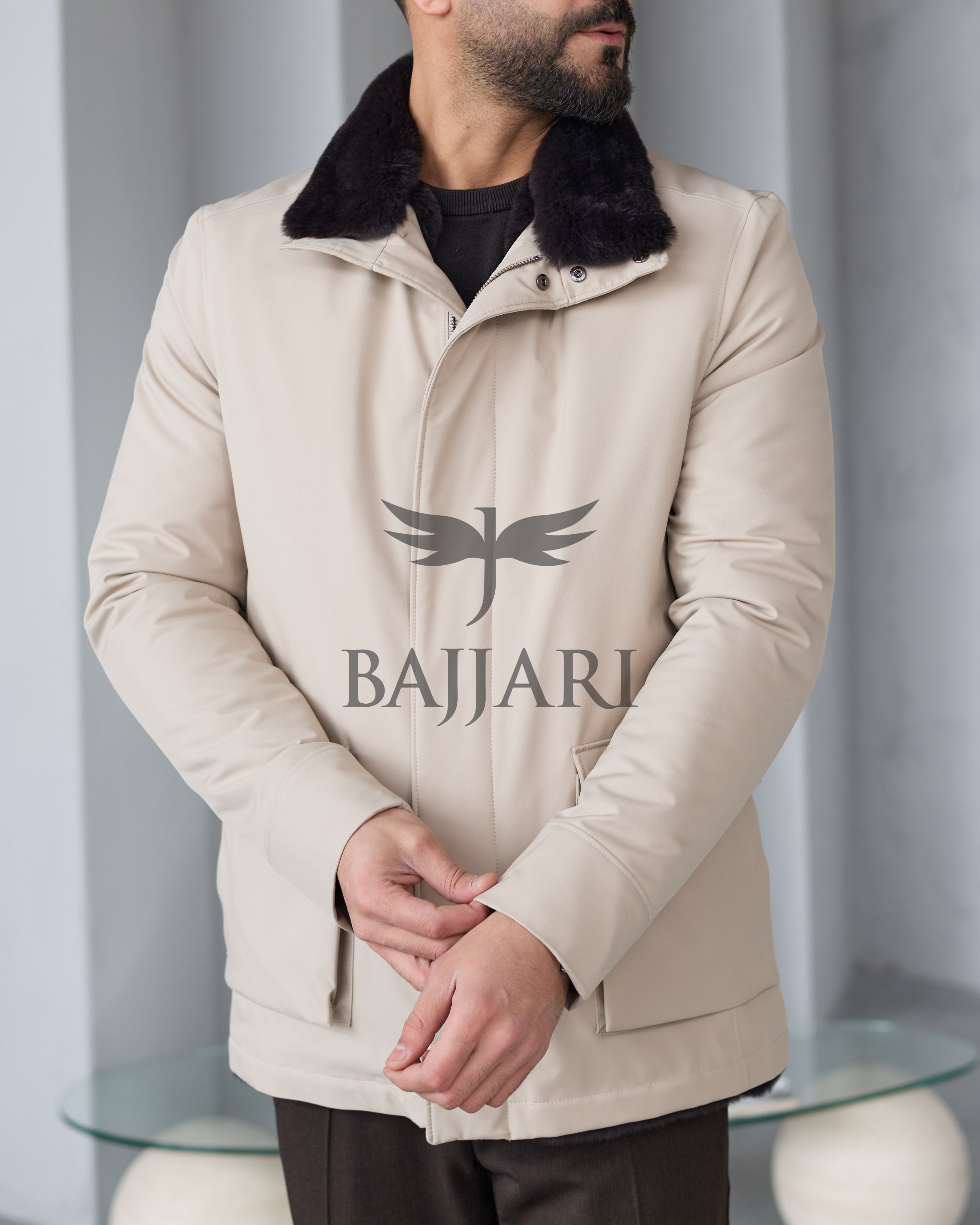Stylish Jacket with Waterproof Fabric and Real Rex Rabbit Fur Lining