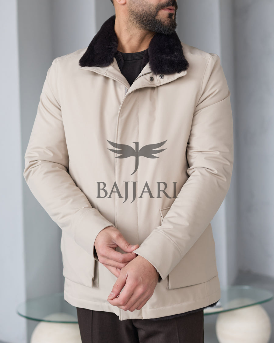 Stylish Jacket with Waterproof Fabric and Real Rex Rabbit Fur Lining