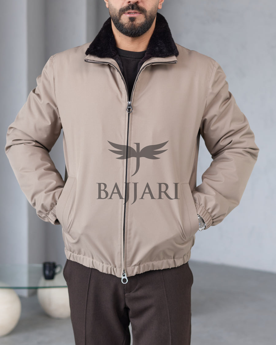 Stylish Jacket with Waterproof Fabric and Real Rex Rabbit Fur Lining