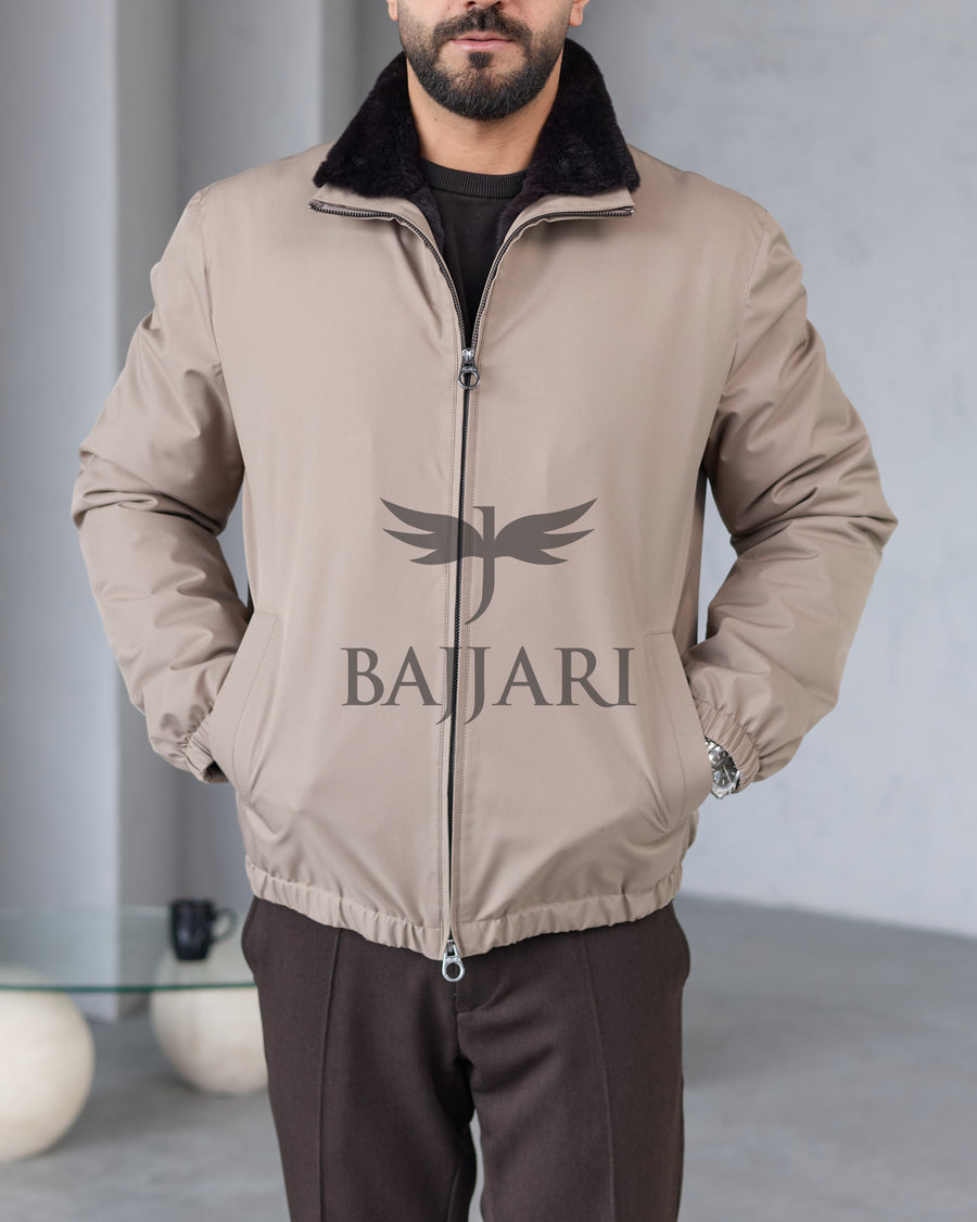Stylish Jacket with Waterproof Fabric and Real Rex Rabbit Fur Lining