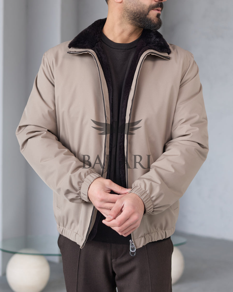 Stylish Jacket with Waterproof Fabric and Real Rex Rabbit Fur Lining