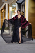 Bordeaux Black Rabbit Rex Shawl