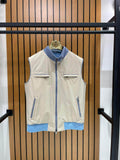 Elegant Men’s Vest with Waterproof Fabric and Knit Sleeves FN-3