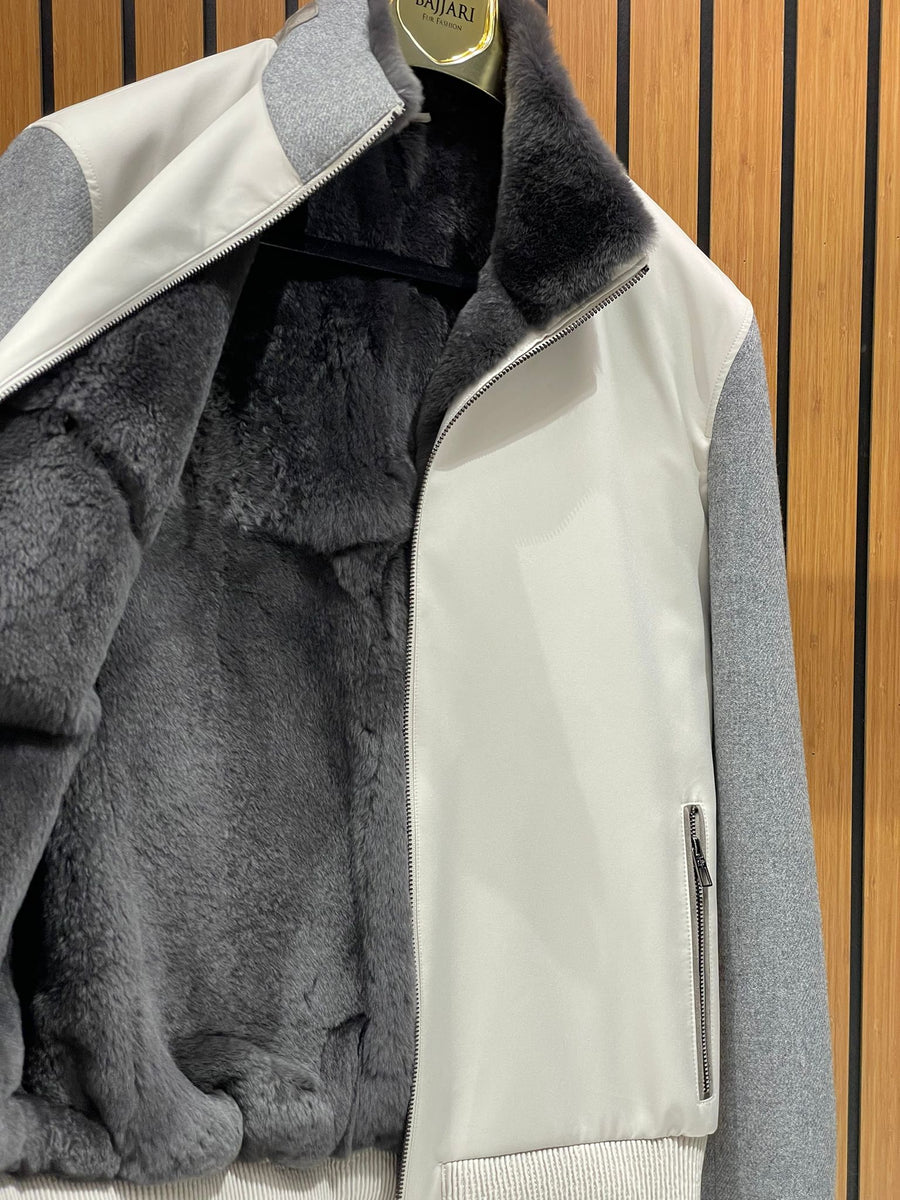 Men’s Jacket with Rabbit Fur Interior M-250