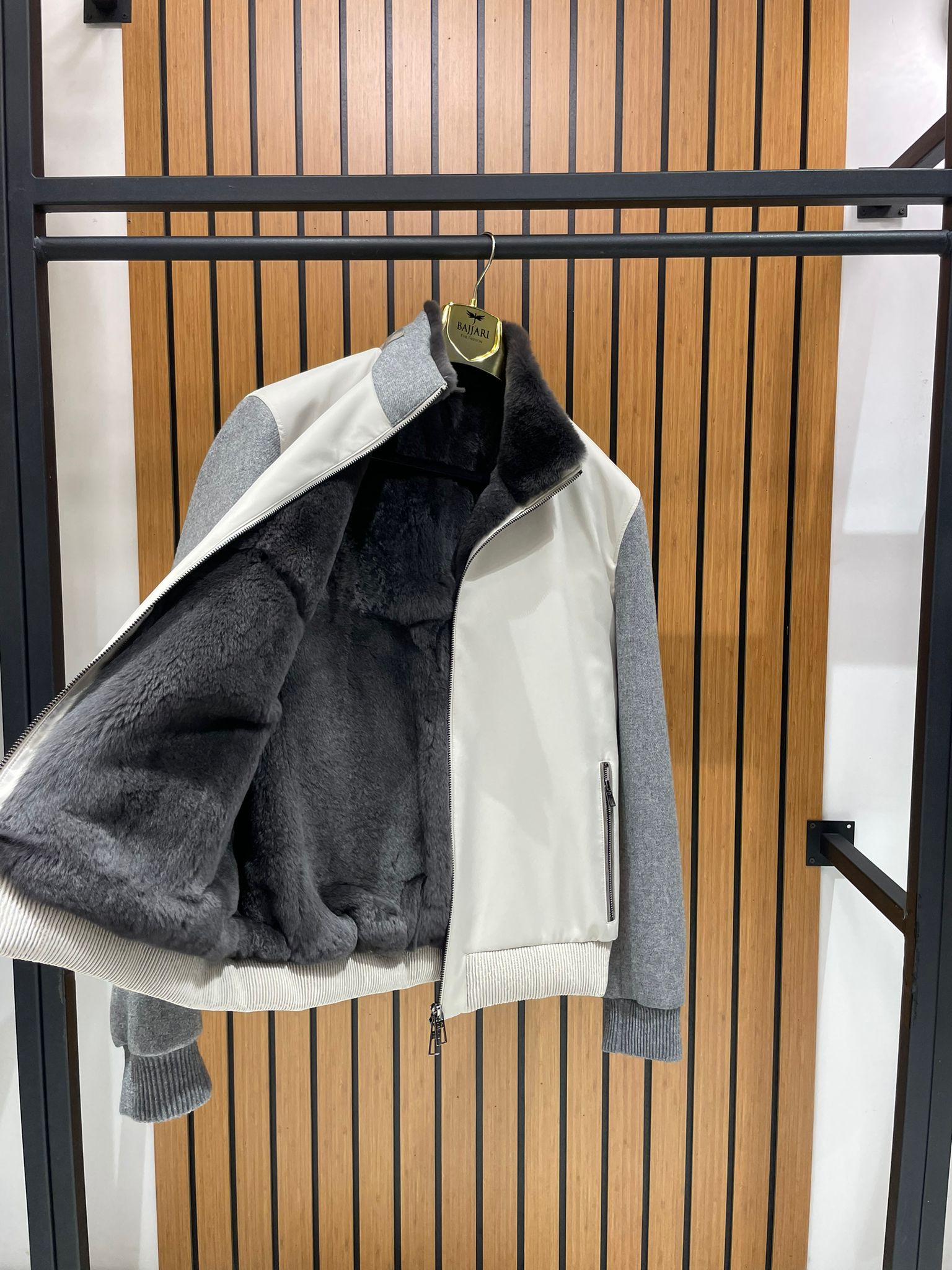 Men’s Jacket with Rabbit Fur Interior M-250