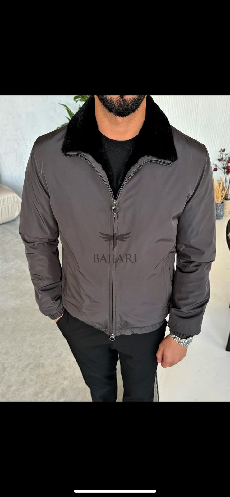 Stylish Jacket with Waterproof Fabric and Real Rex Rabbit Fur Lining M-936