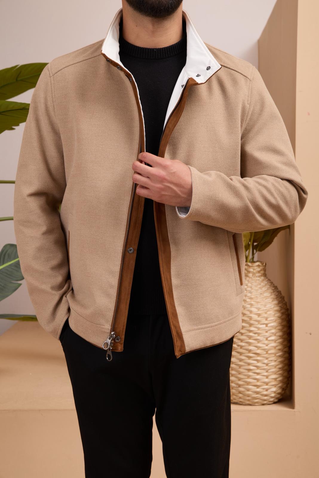 Double-Sided Men's Cashmere Waterproof Jacket