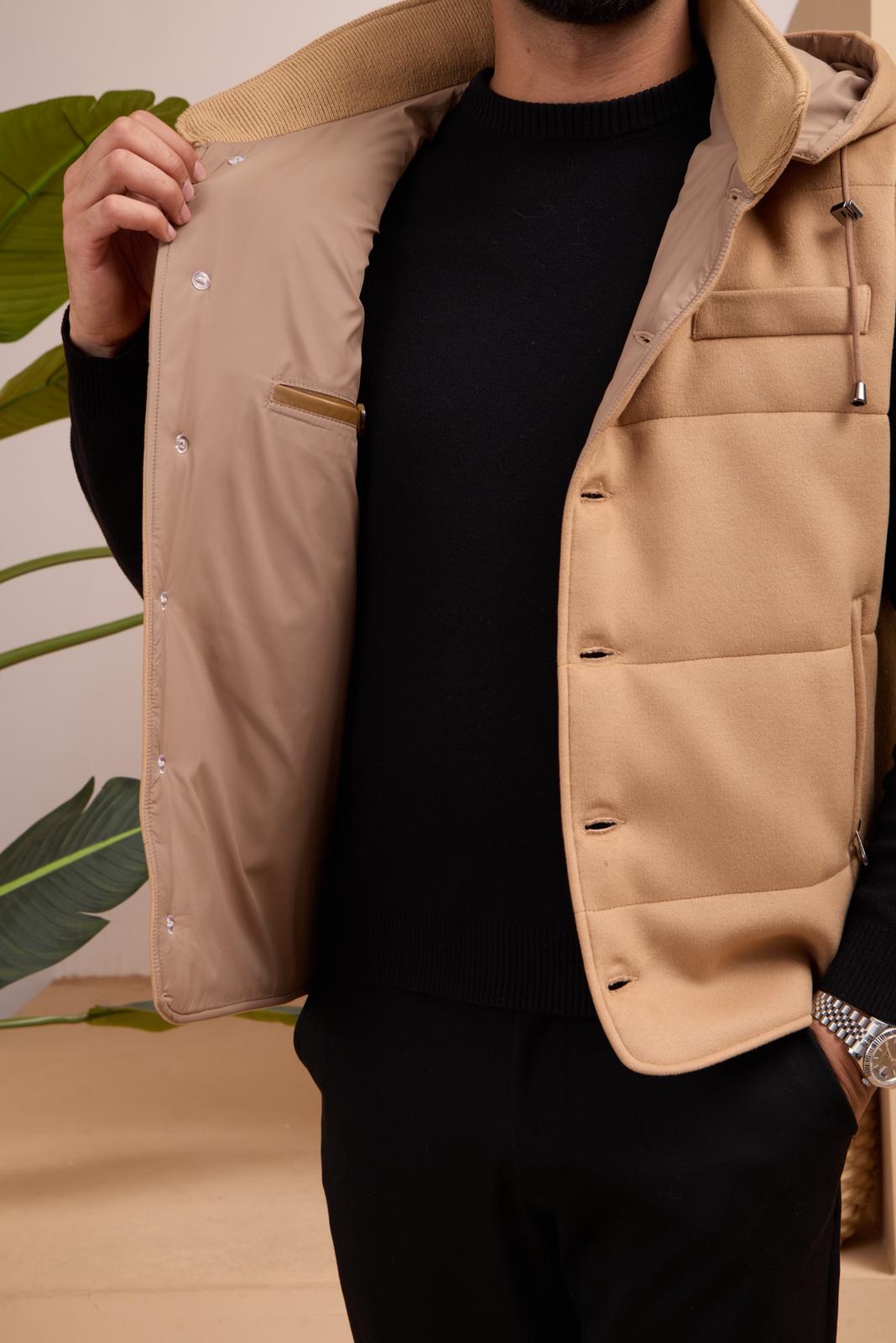 Men's Hooded Cashmere Vest