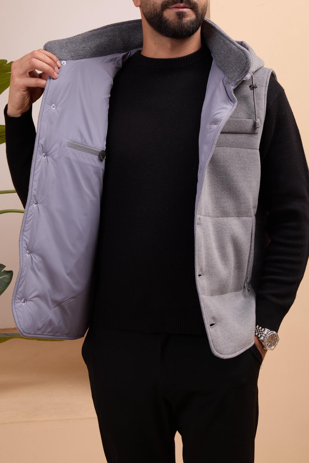 Men's Hooded Cashmere Vest