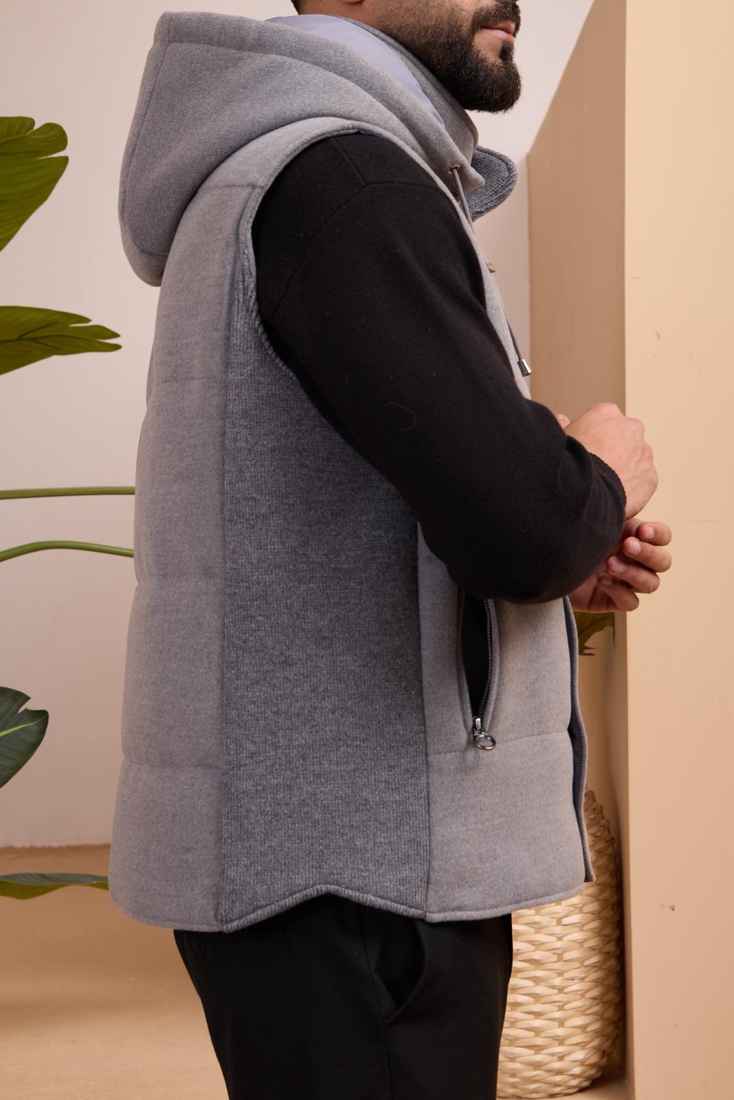 Men's Hooded Cashmere Vest
