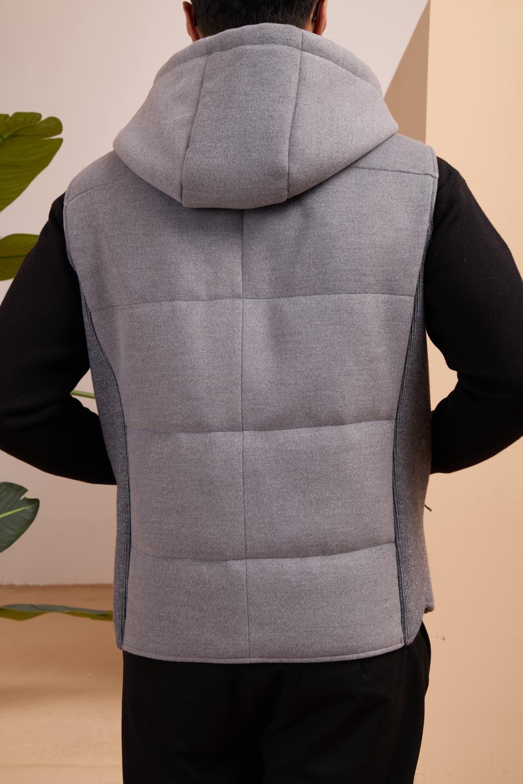 Men's Hooded Cashmere Vest