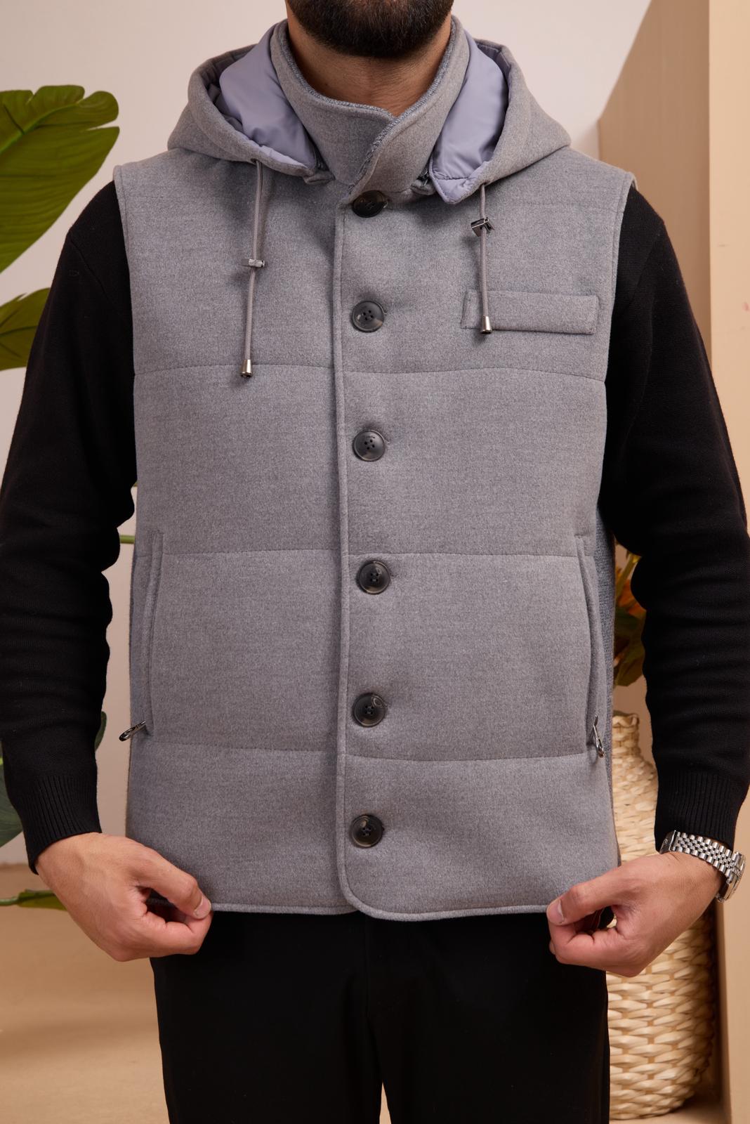 Men's Hooded Cashmere Vest