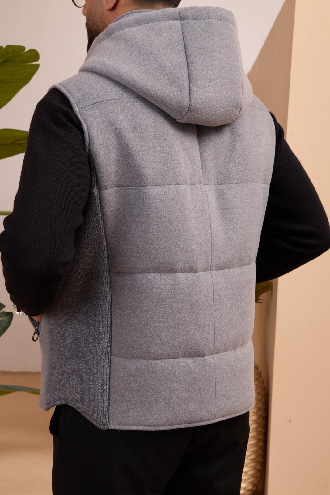 Men's Hooded Cashmere Vest