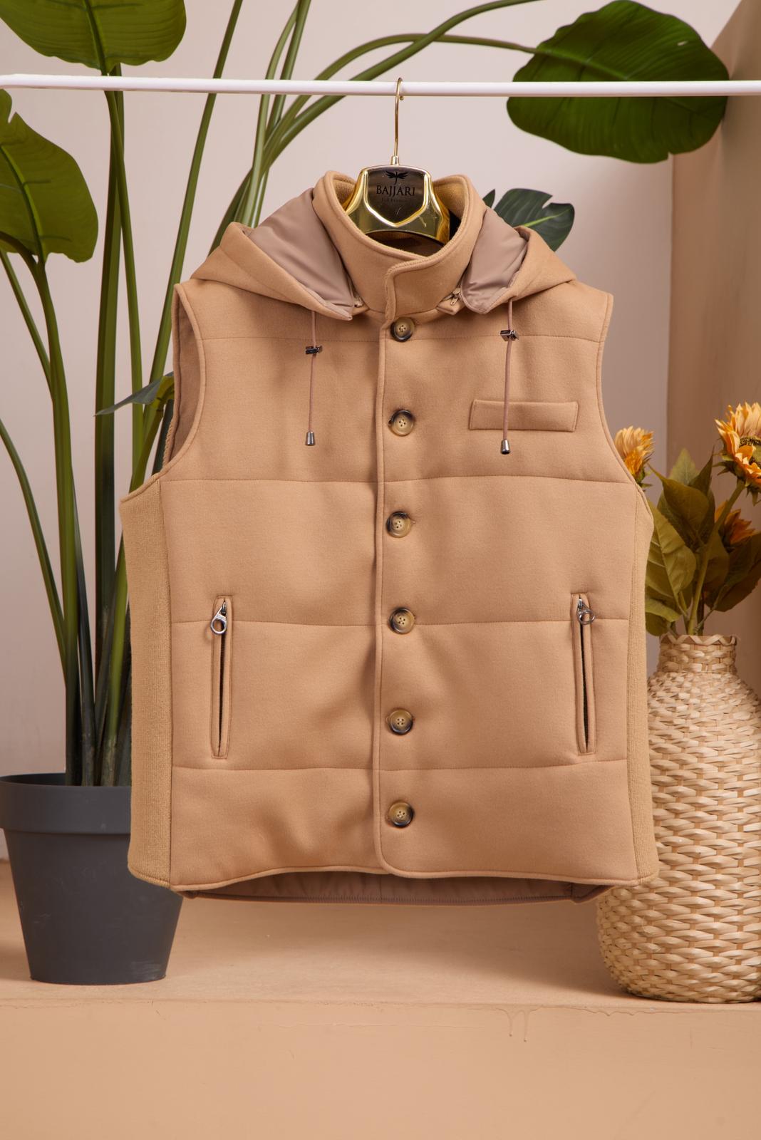 Men's Hooded Cashmere Vest