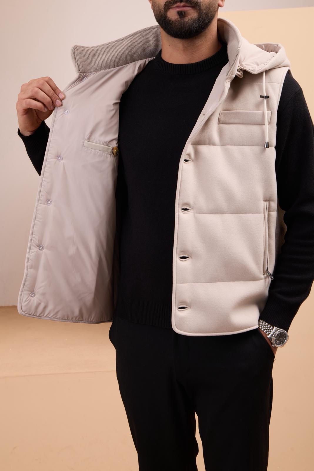 Men's Hooded Cashmere Vest