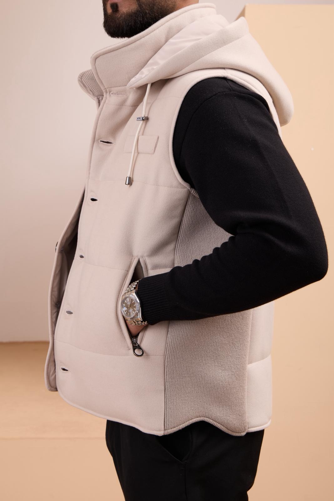 Men's Hooded Cashmere Vest