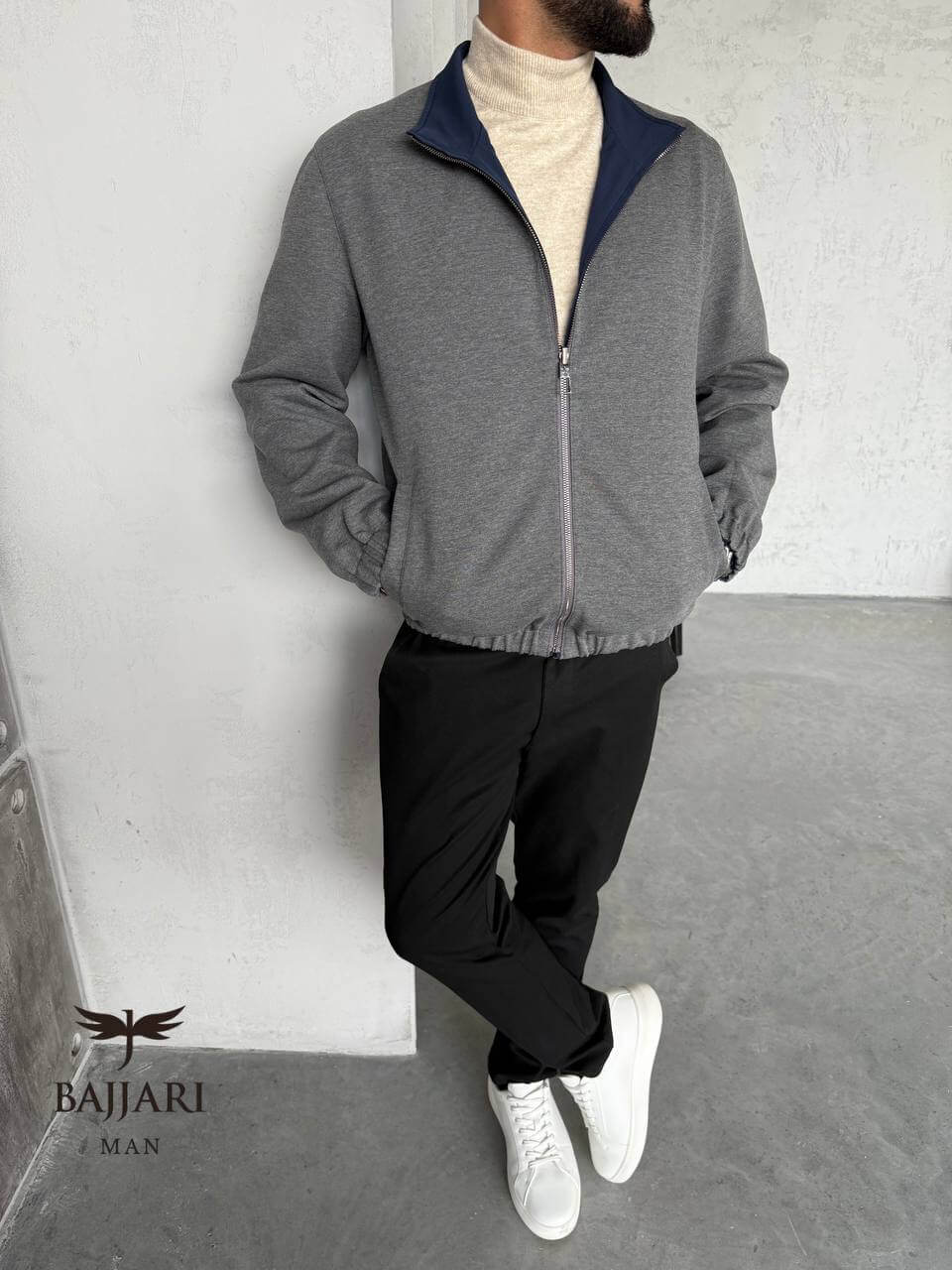 Waterproof Reversible Men’s Fleece: Style and Comfort Combined -M937-