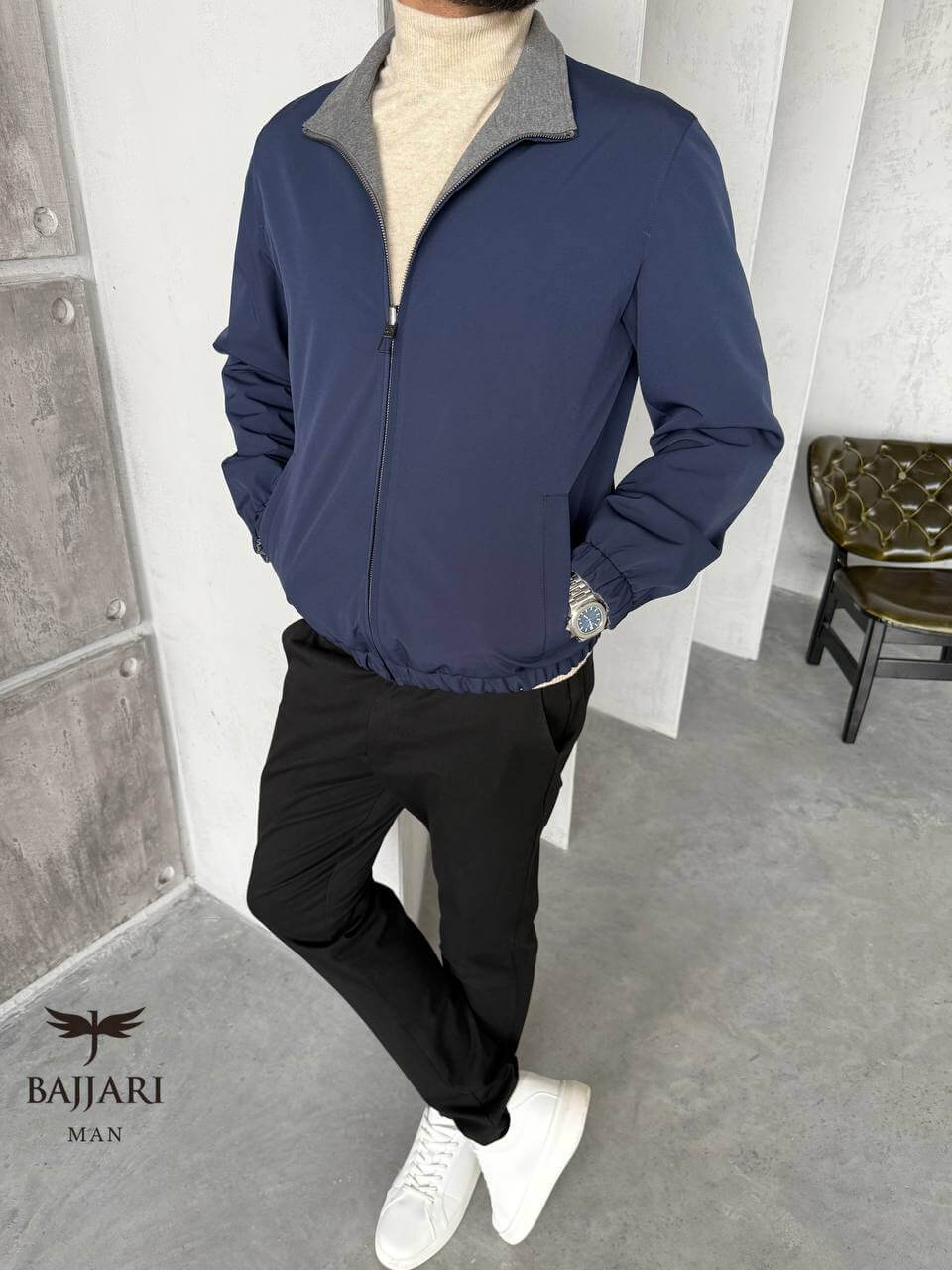 Waterproof Reversible Men’s Fleece: Style and Comfort Combined -M937-