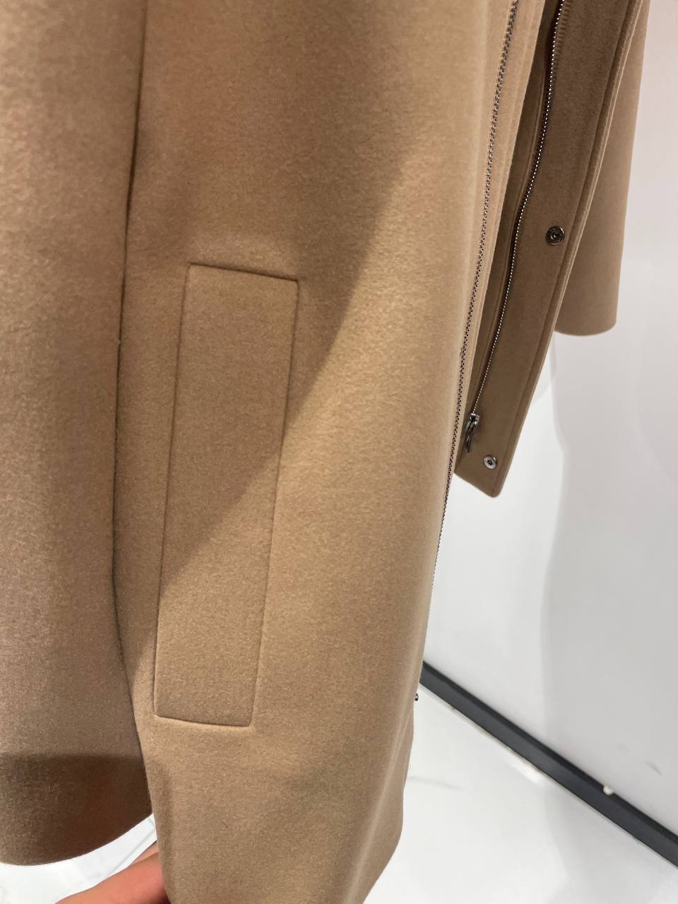 Men’s Cashmere Jacket with Rabbit Fur Collar