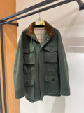 Cashmere Jacket – Featuring Four Front Pockets and Inner Elastic Waistband