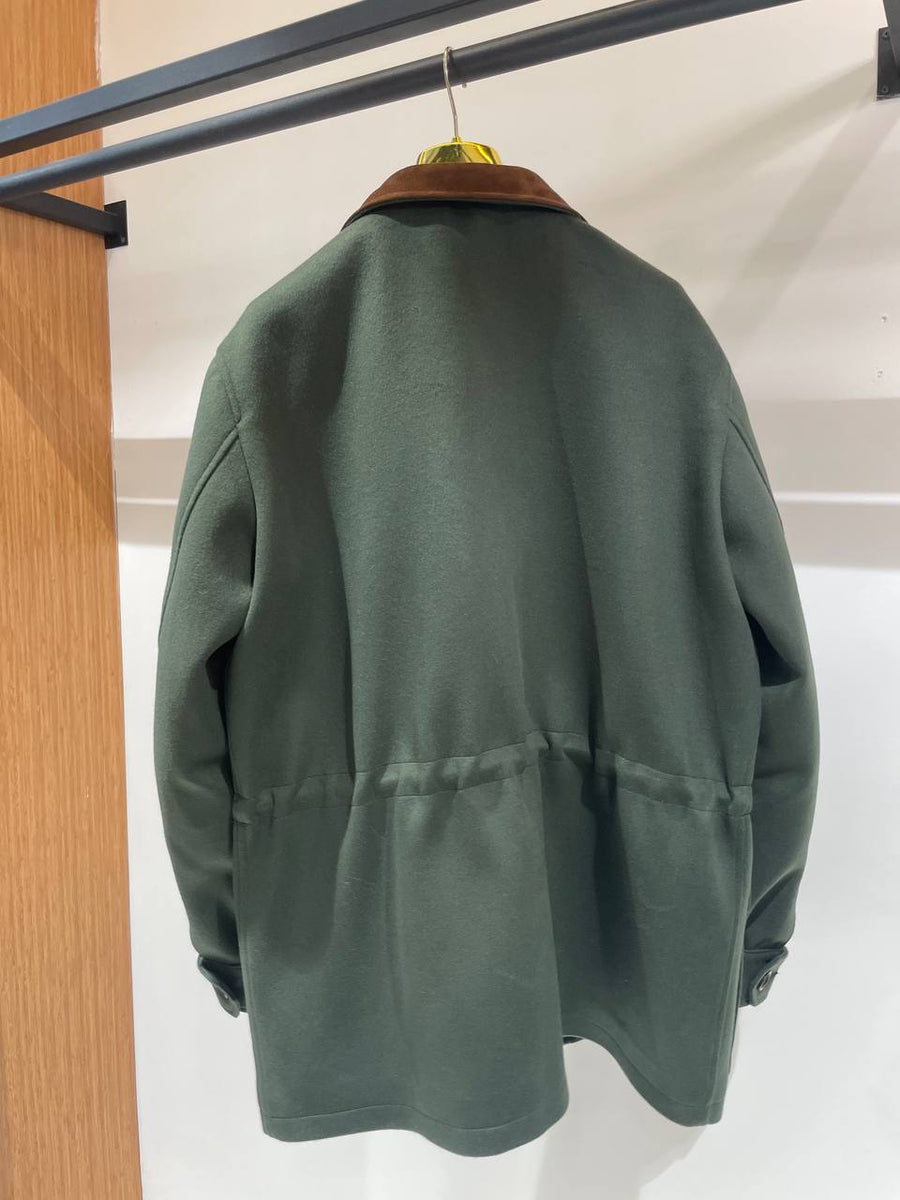 Cashmere Jacket – Featuring Four Front Pockets and Inner Elastic Waistband