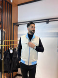 Elegant Men’s Vest with Waterproof Fabric and Knit Sleeves FN-3