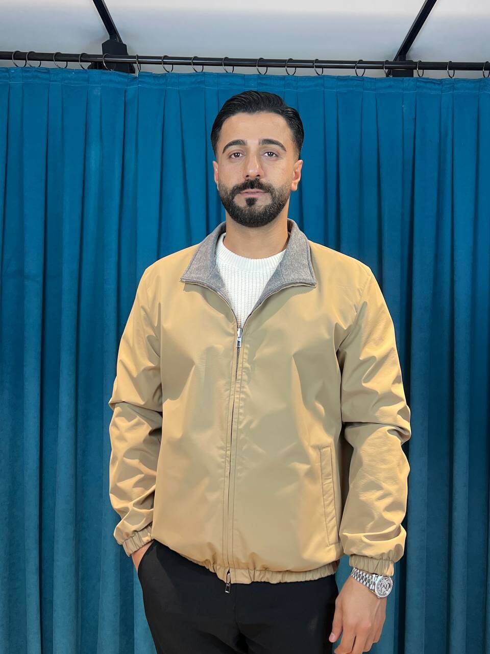 Waterproof Reversible Men’s Fleece: Style and Comfort Combined -M937-