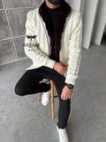 Cashmere Knit &amp; Rabbit Fur Men’s Jacket