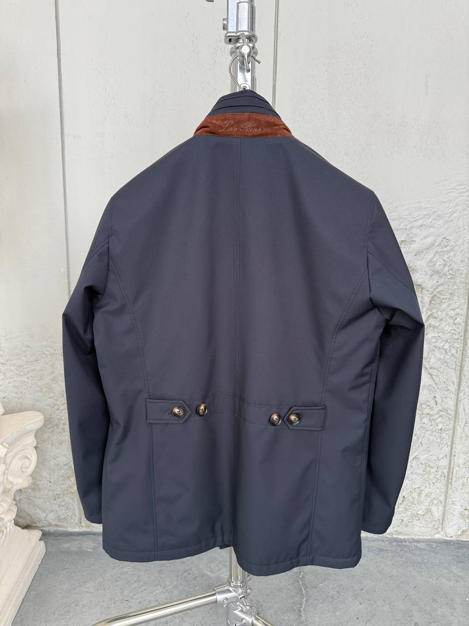Waterproof Jacket with Knitted Collar &amp; Cashmere Lining