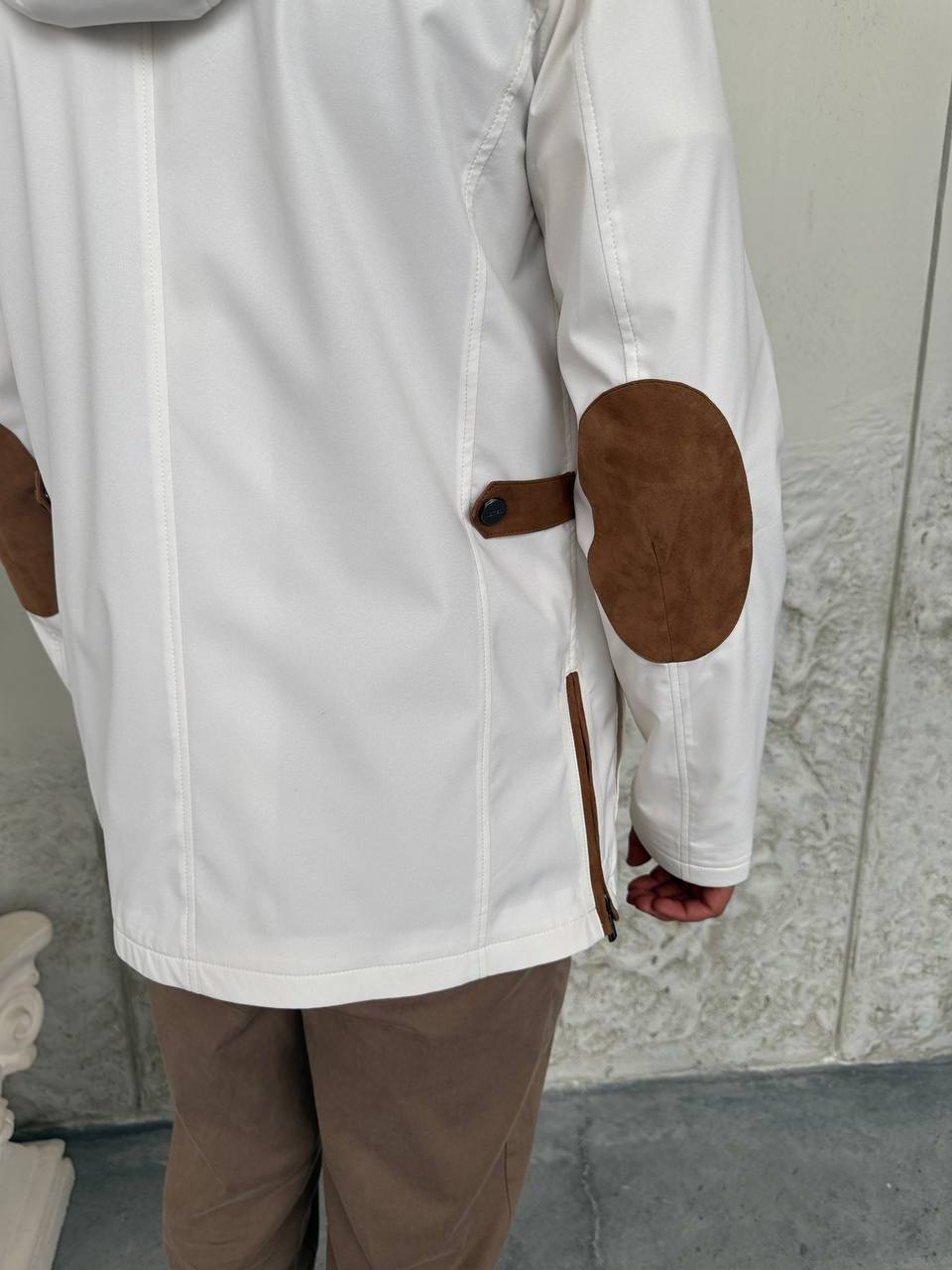 Waterproof Elegant Jacket with Cashmere Lining &amp; Rabbit Fur Hood