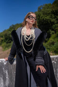 Luxury Alpaca Wool Abaya with Fox Fur