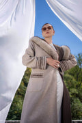 Luxury Alpaca Wool Abaya with Fox Fur