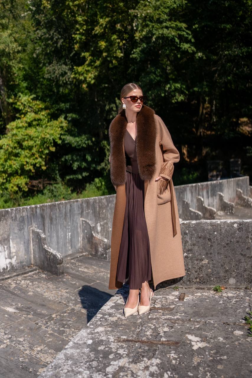 Custom Design Coat with Alpaca Wool-9021F Tüm-