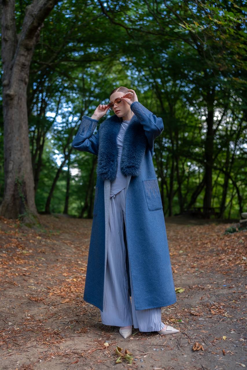 Custom Design Coat with Alpaca Wool-9021F Tüm-