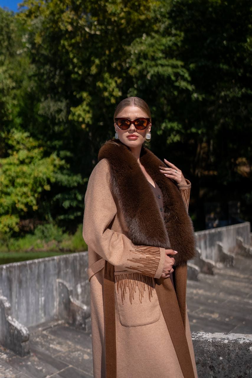 Custom Design Coat with Alpaca Wool-9021F Tüm-
