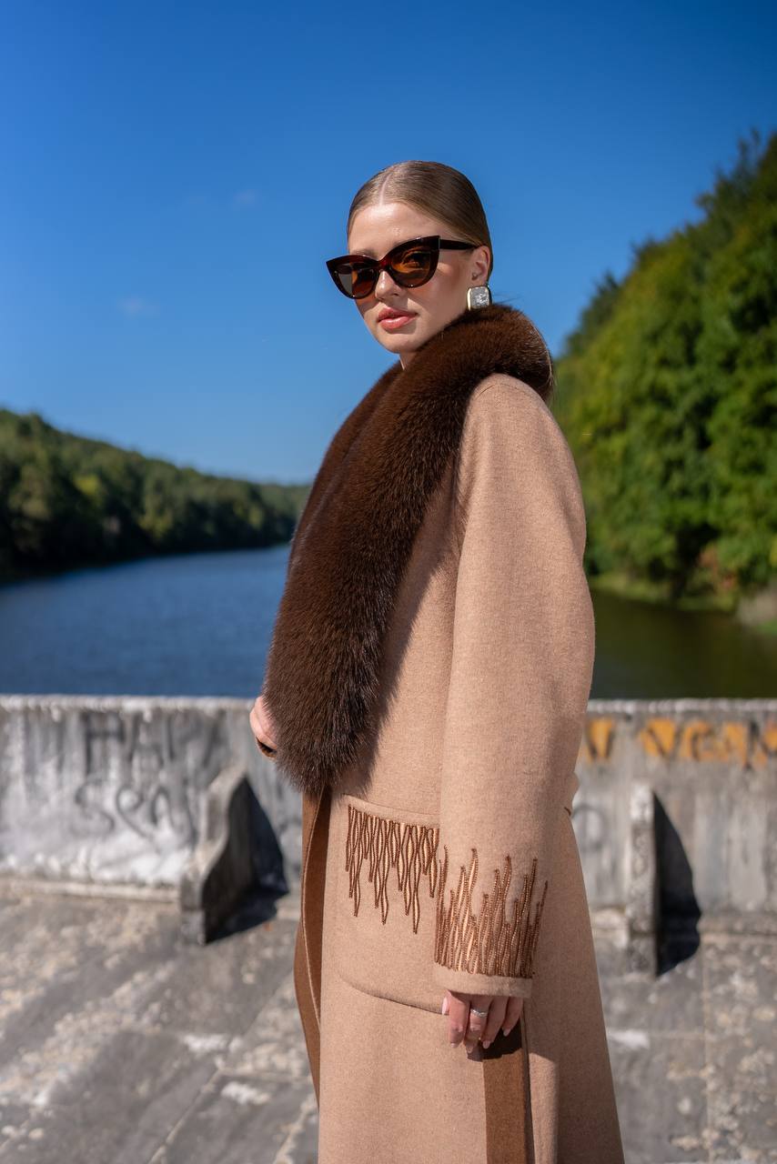 Custom Design Coat with Alpaca Wool-9021F Tüm-