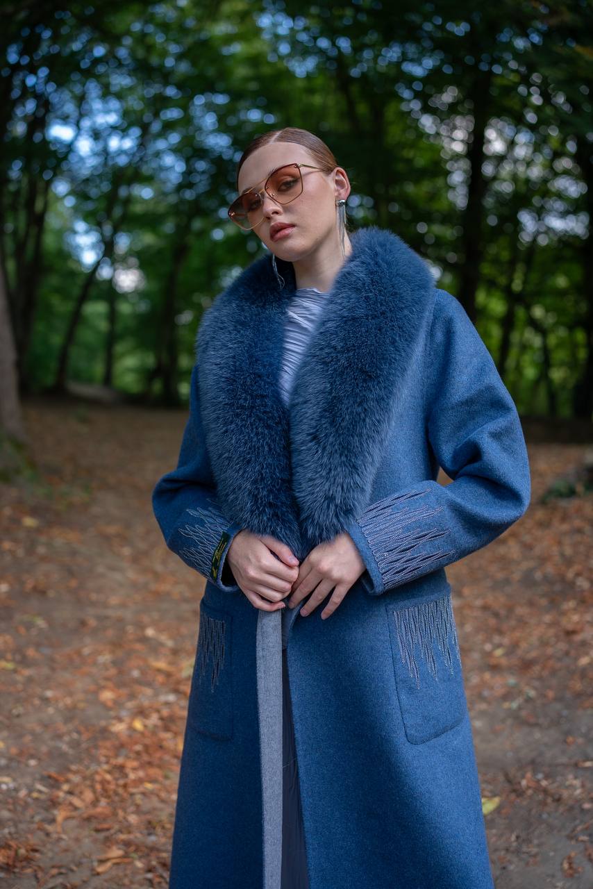 Custom Design Coat with Alpaca Wool-9021F Tüm-