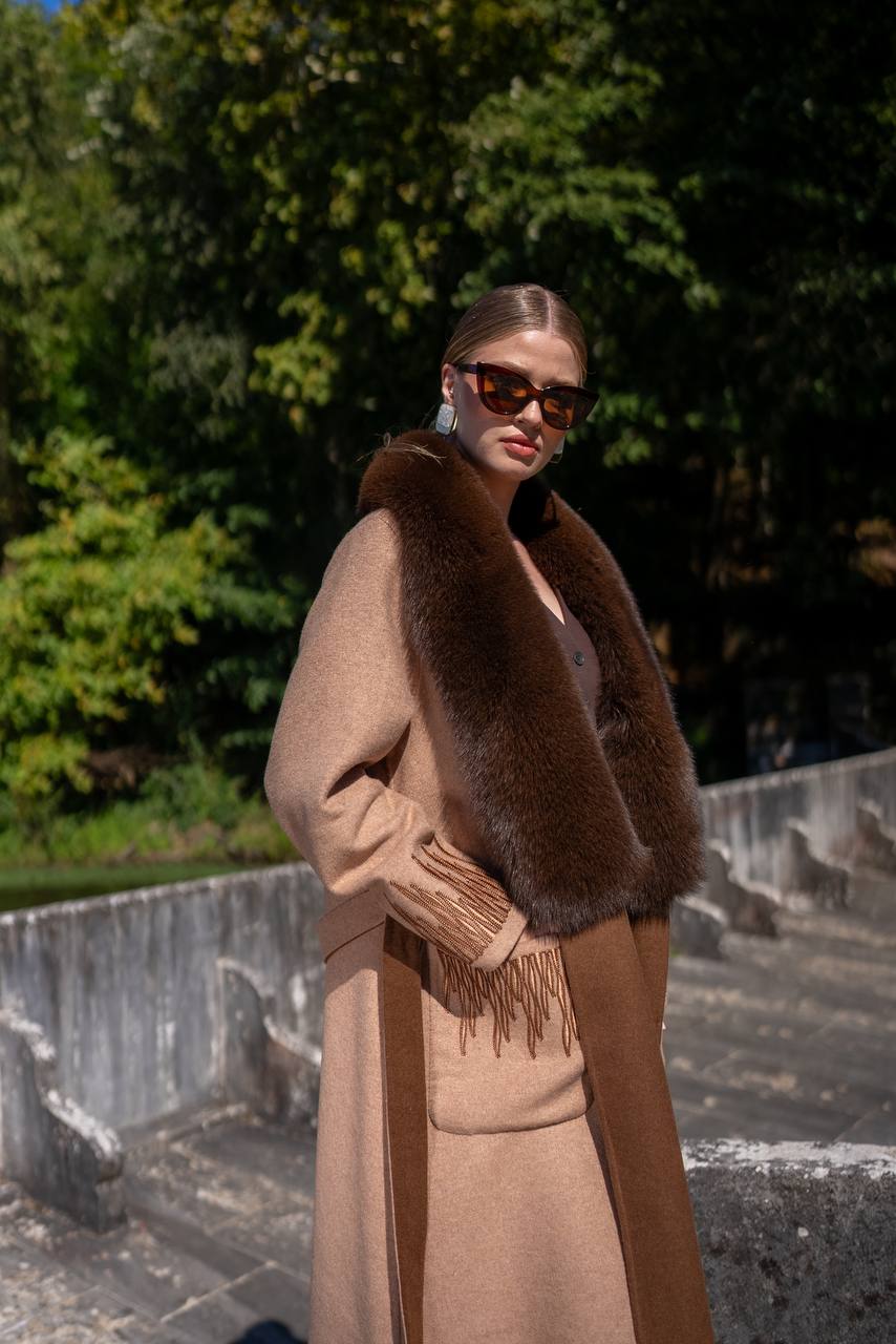 Custom Design Coat with Alpaca Wool-9021F Tüm-