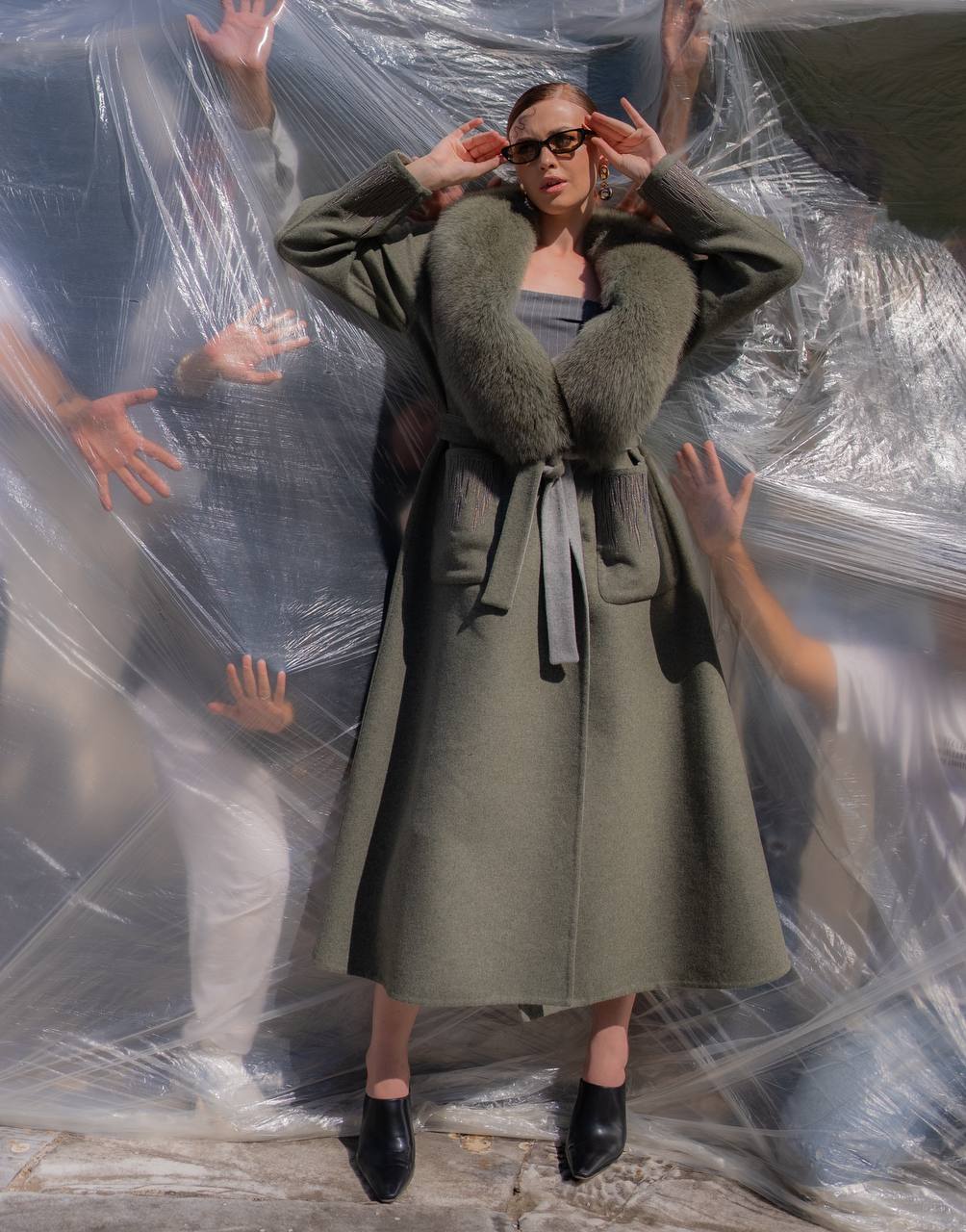 Custom Design Coat with Alpaca Wool-9021F Tüm-