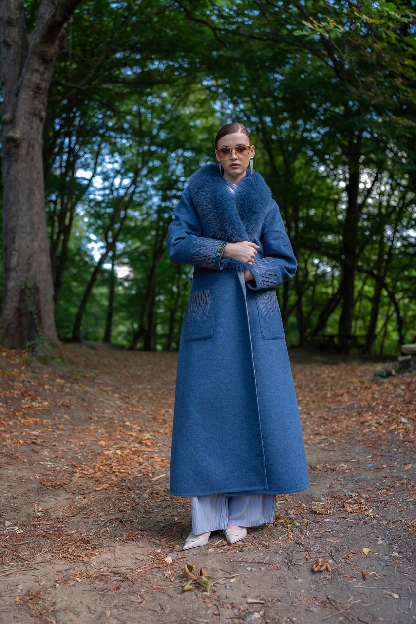 Custom Design Coat with Alpaca Wool-9021F Tüm-
