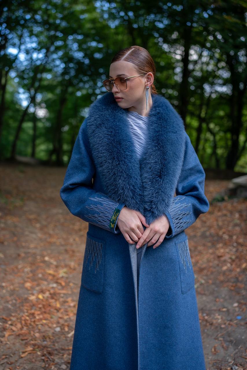 Custom Design Coat with Alpaca Wool-9021F Tüm-