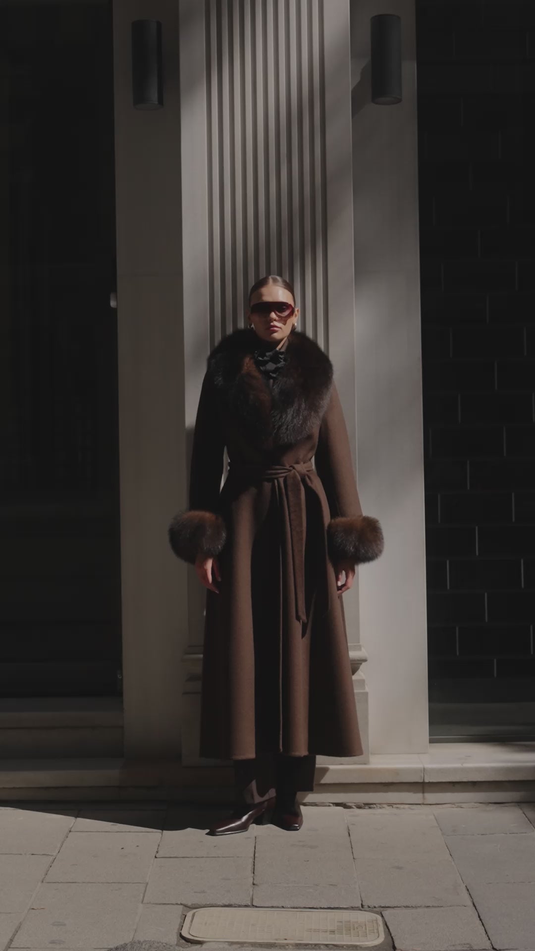 BROWN ZIBELLINO FOX COAT