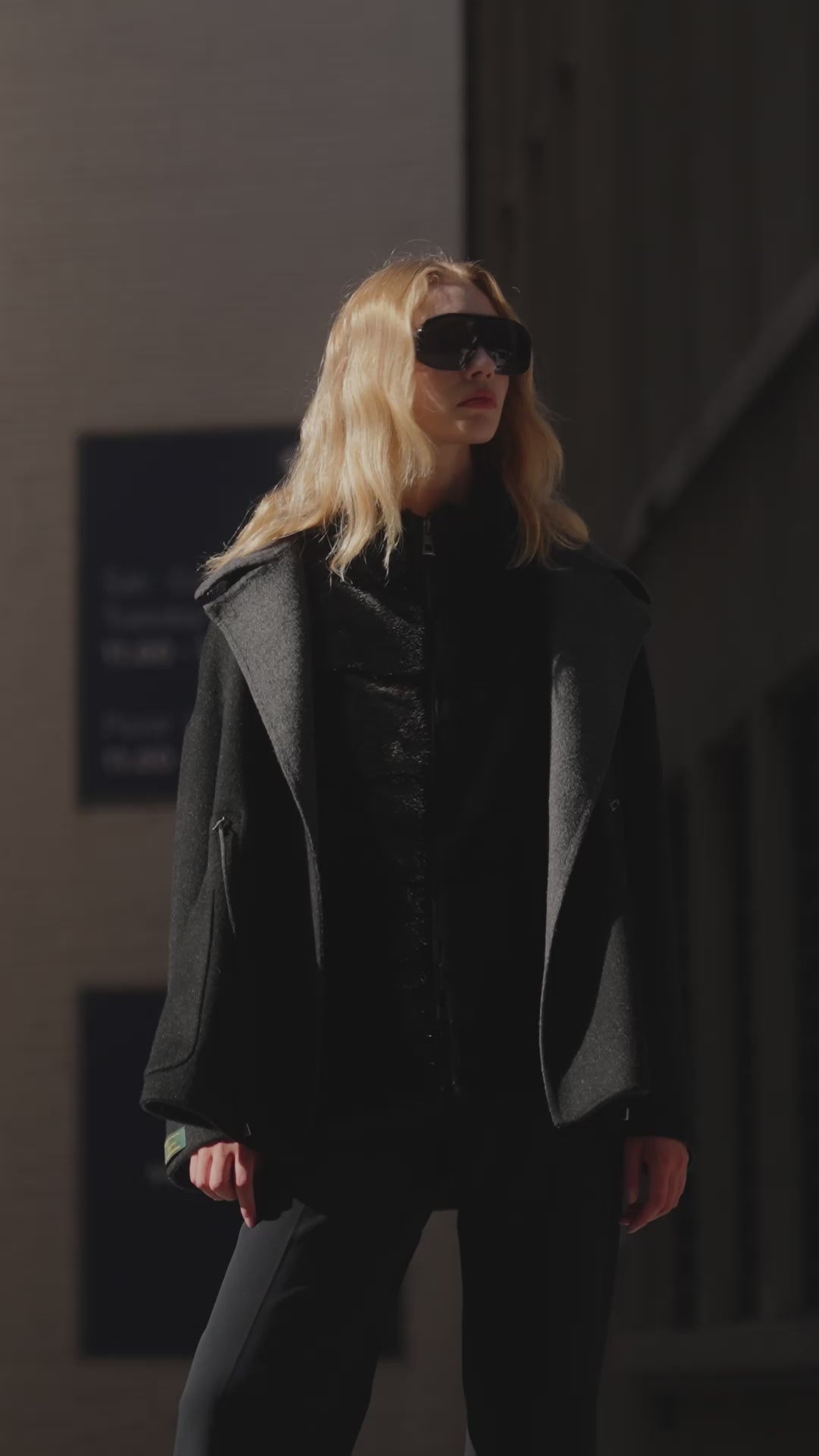 BLACK ALPACA MINK FUR VEST JACKET -9478