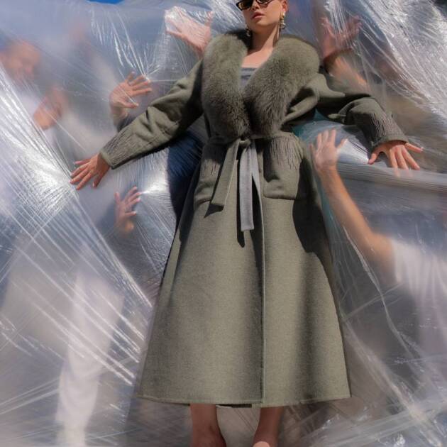 Custom Design Coat with Alpaca Wool-9021F Tüm-